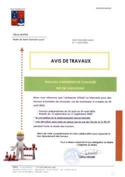 Avis de travaux