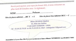 Bon participation déjeuner fin année 2025