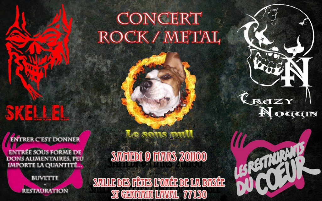 Un concert Rock / Métal au profit des Restos du Coeur