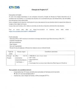 ENEDIS - Chargé de projets
