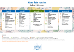 Menus du 02 au 06 décembre 2024