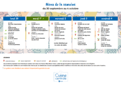 Menus du 30-09 au 04-10-2024