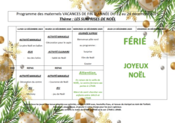 mater du 22 au 24-12-2025