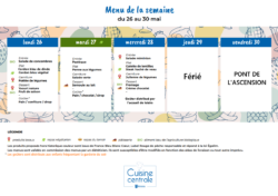 menus du 26-05 au 30-05