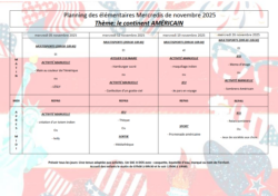 élémentaires mercredis de novembre 2025